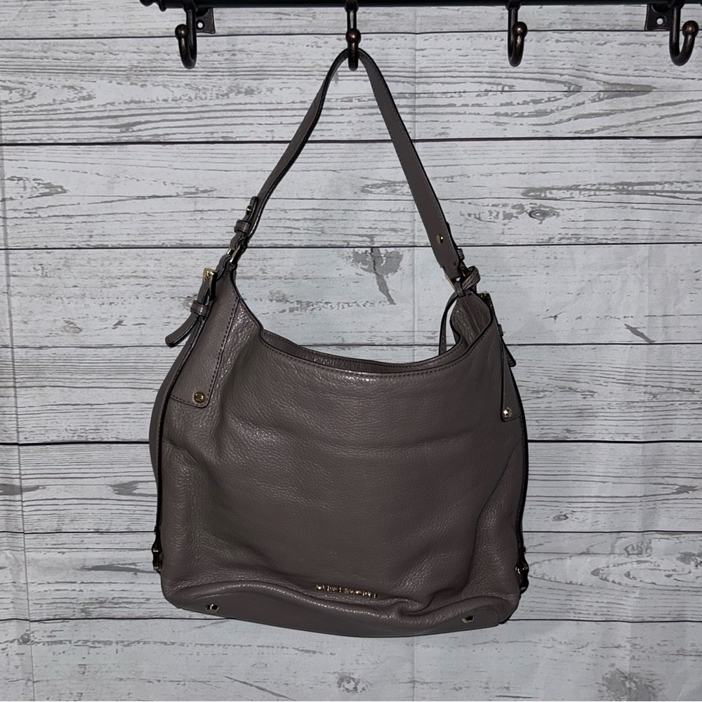 EUC Michael Kors Bedford Large Belted Leather Shoulder Bag Cinder